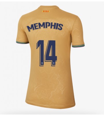 Barcelona Memphis Depay #14 Bortedrakt Kvinner 2022-23 Kortermet